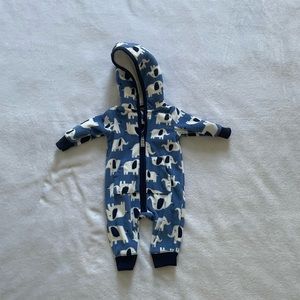 Newborn Blue Hooded Elephant Zip Up